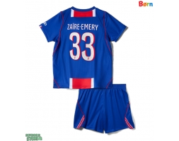 Paris Saint-Germain Warren Zaire-Emery #33 Replika Babytøj Hjemmebanesæt Børn 2026-27 Kortærmet (+ Korte bukser)